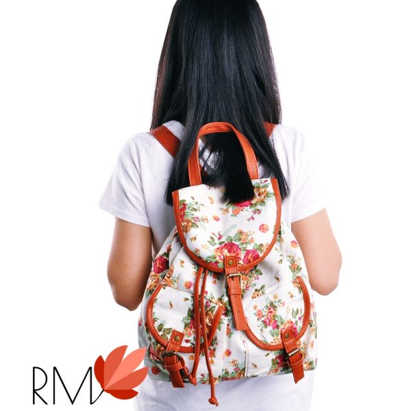 Mochila Women Girls Vintage Cute Flower Floral